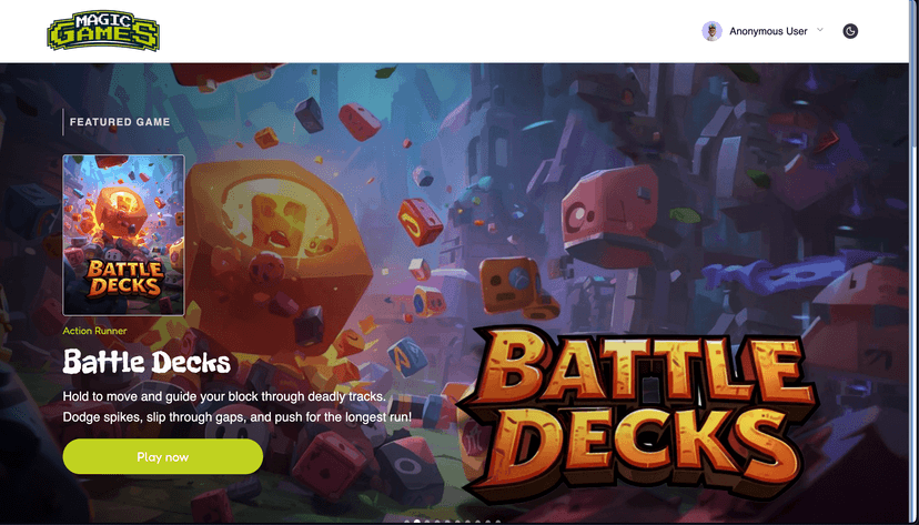 MagicGames Project Screenshot